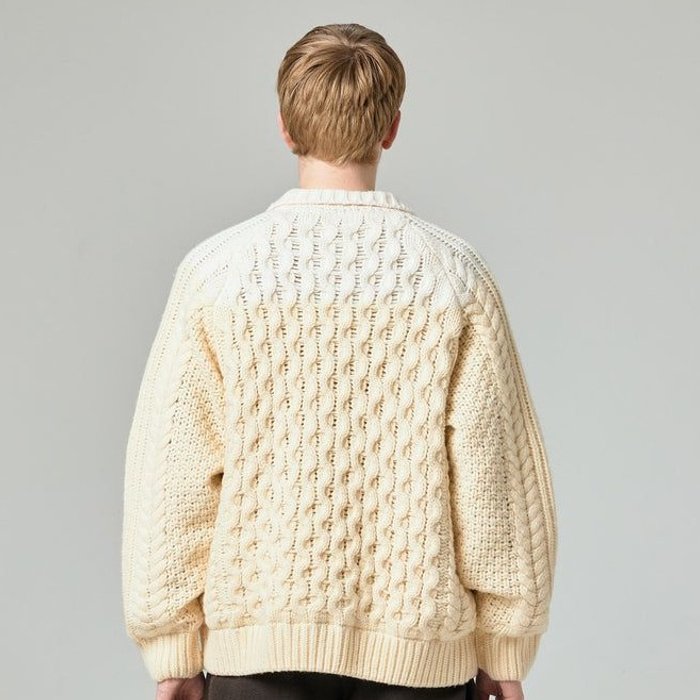 +phenix WINDSTOPPRE wool Knit cardigan white