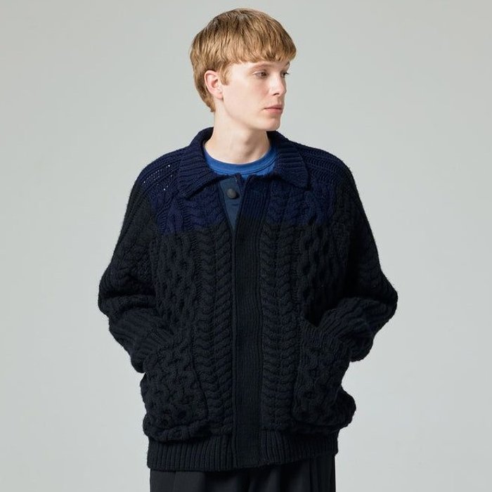 +phenix WINDSTOPPRE wool Knit cardigan black
