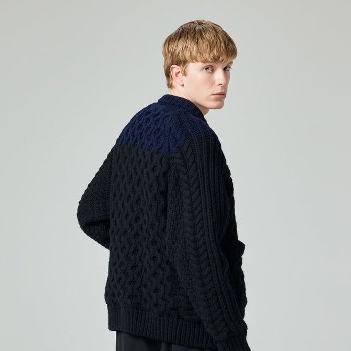 +phenix WINDSTOPPRE wool Knit cardigan black