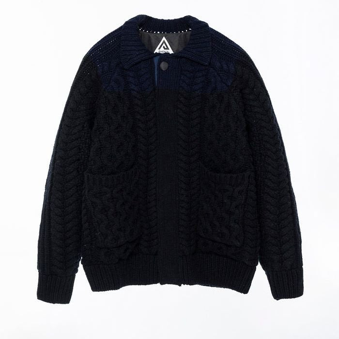 +phenix WINDSTOPPRE wool Knit cardigan black