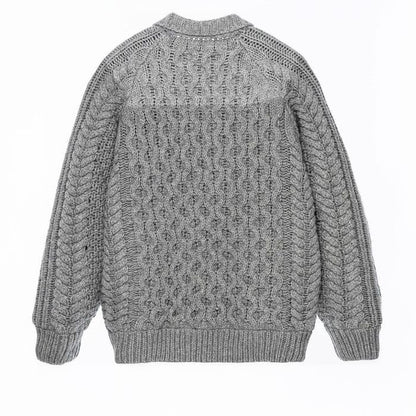+phenix WINDSTOPPRE wool Knit cardigan gray