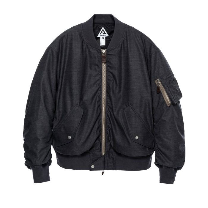 +phenix L-5B TEACH WOOL JACKET gray