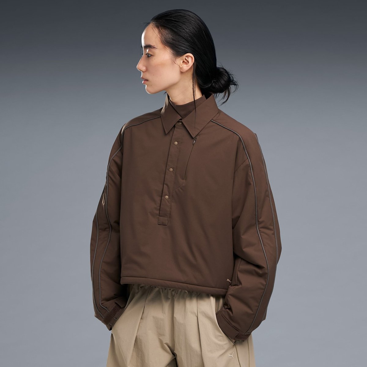 PUMA MATT TAFFETA THIN PADDED（PROJECT PLUS） CHOCOLATE