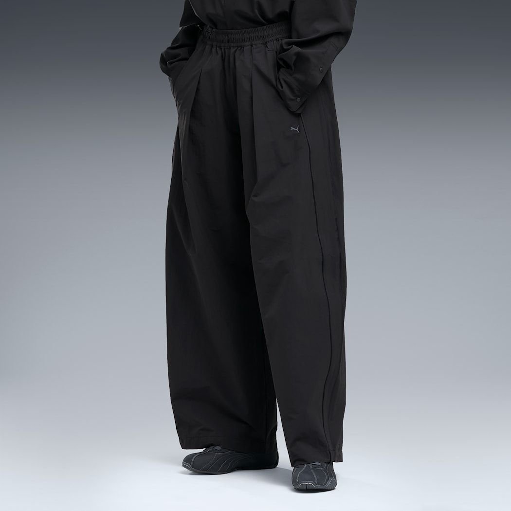 PUMA WASHER WOVEN LONG PANTS W（PROJECT PLUS） PUMA BLACK