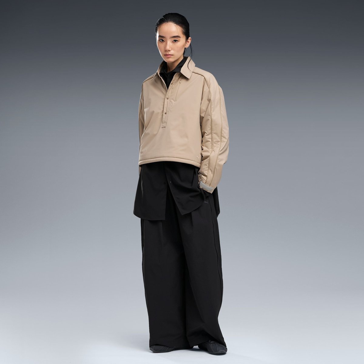 PUMA WASHER WOVEN LONG PANTS W（PROJECT PLUS） ICE COFFEE