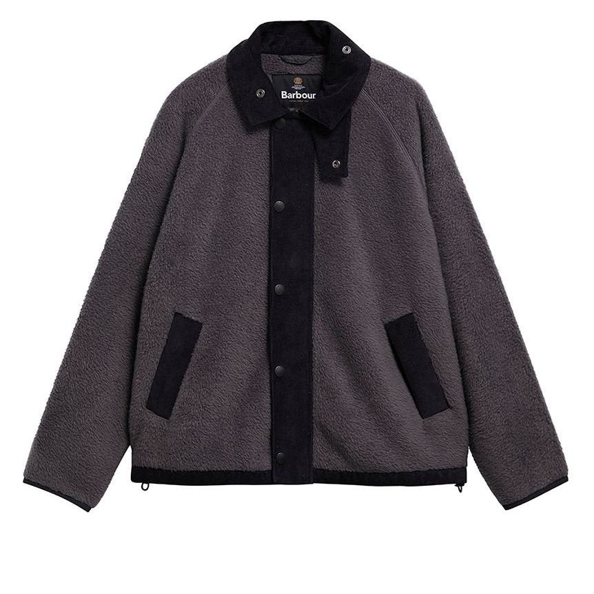 Barbour transport fleece jacket asphalt