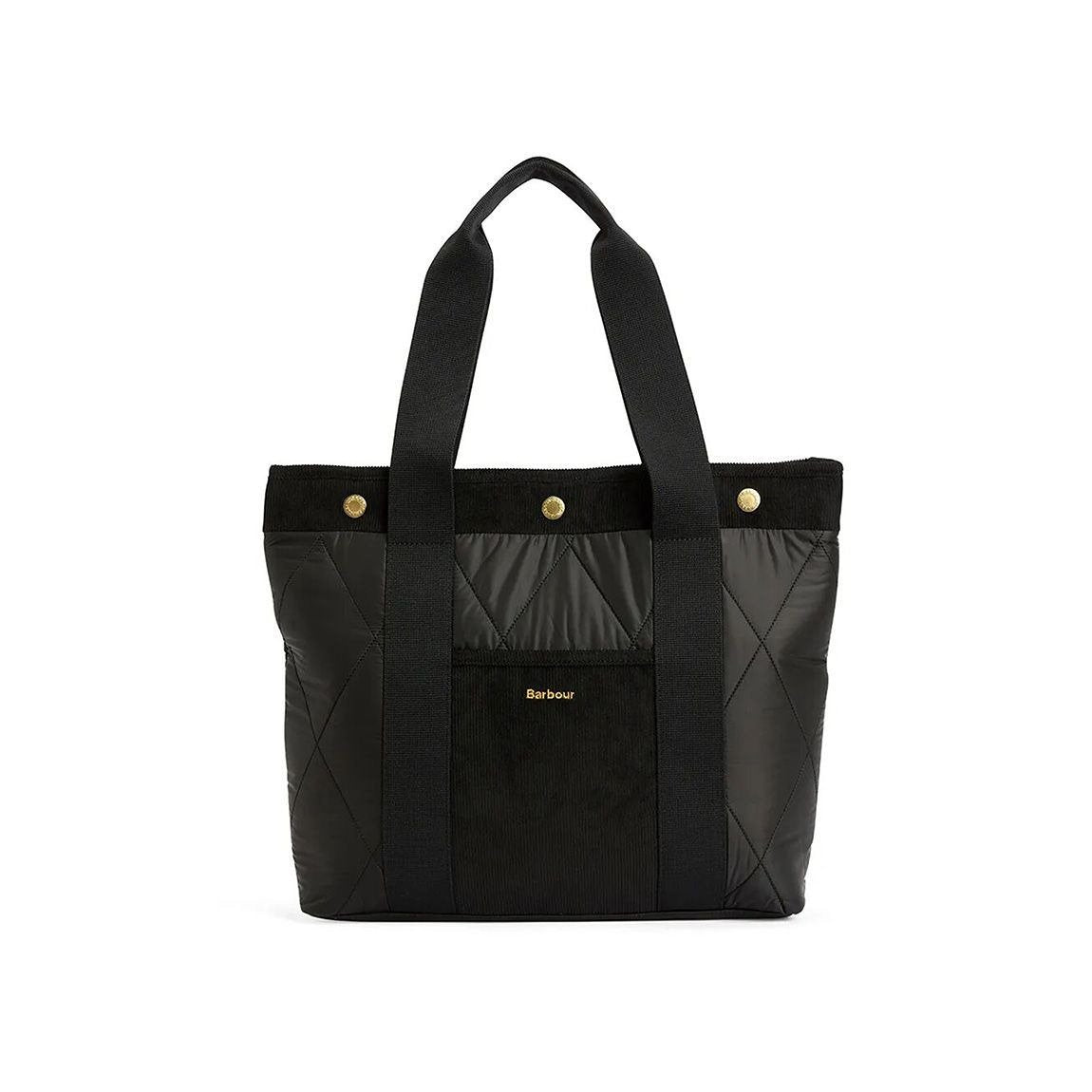 Barbour healy tote bag black/ancient