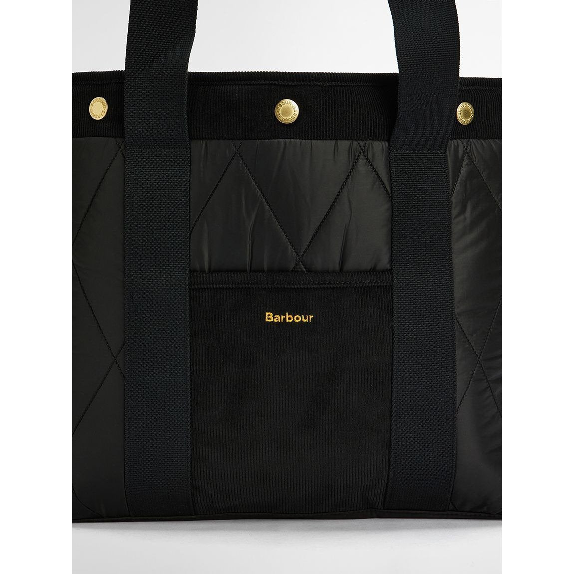 Barbour healy tote bag black/ancient