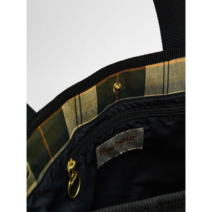 Barbour healy tote bag black/ancient