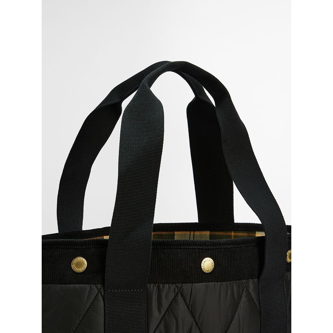 Barbour healy tote bag black/ancient