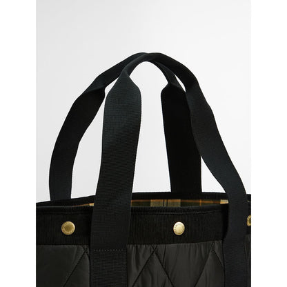 Barbour healy tote bag black/ancient