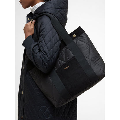Barbour healy tote bag black/ancient