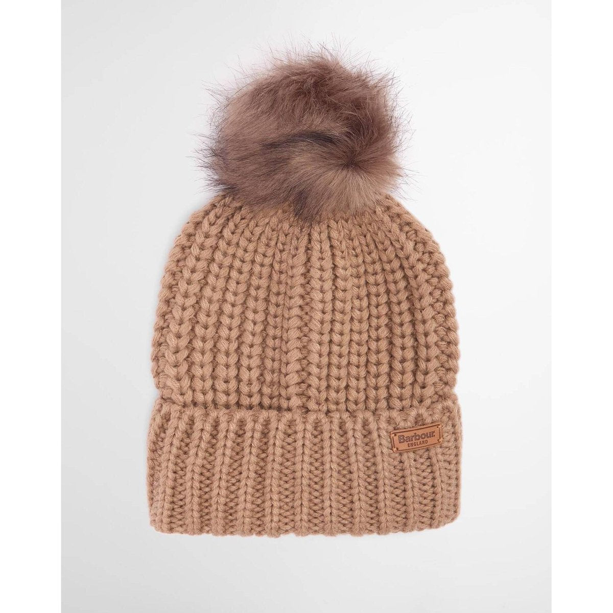 Barbour saltburn beanie hat mink