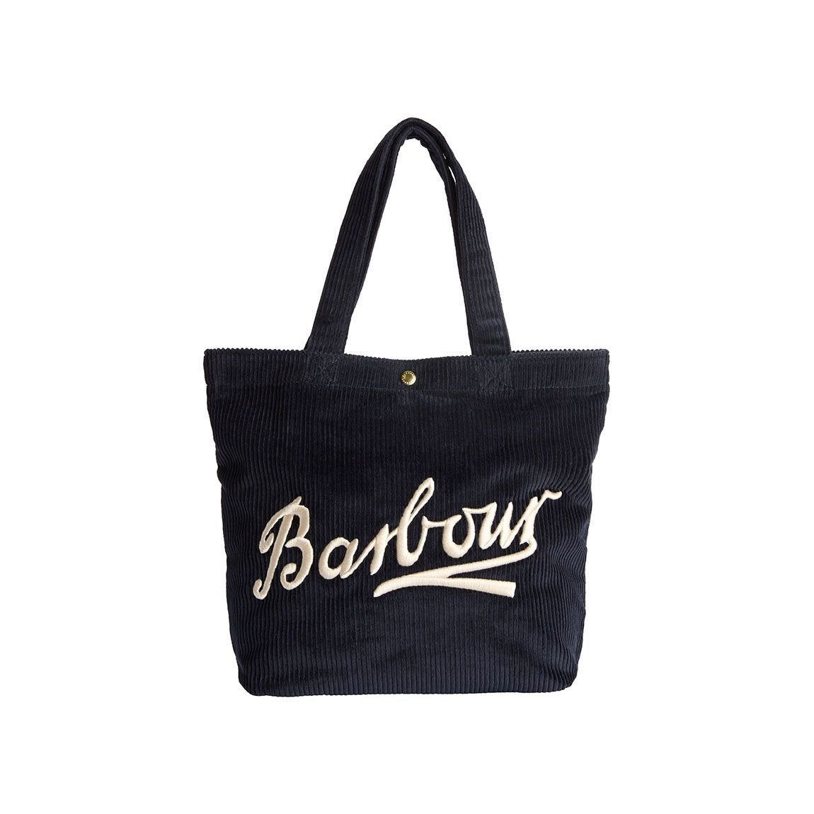 Barbour mini carrick cord tote bag navy