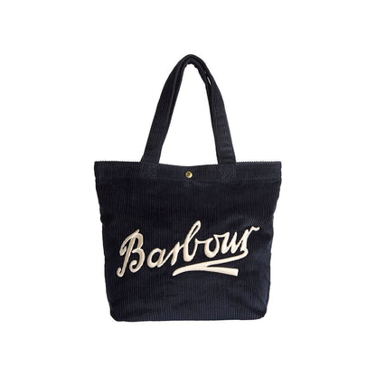 Barbour mini carrick cord tote bag navy