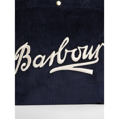 Barbour mini carrick cord tote bag navy