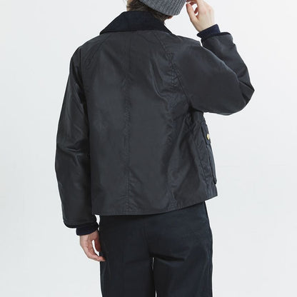 Barbour cropped beadnell wax jacket black/classic