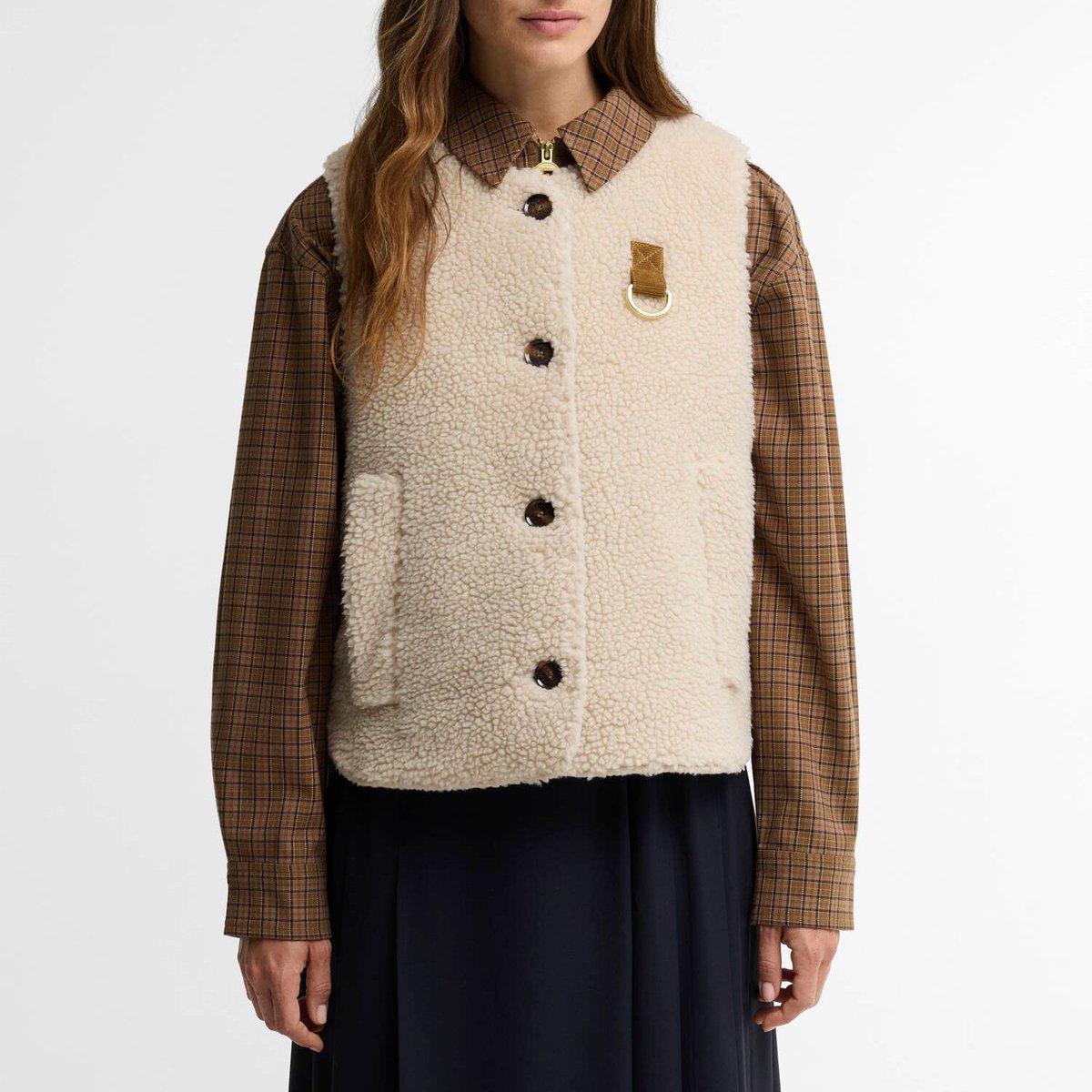 Barbour bowes fleece gilet ecru