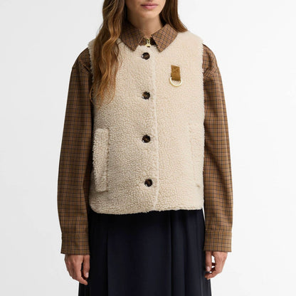Barbour bowes fleece gilet ecru