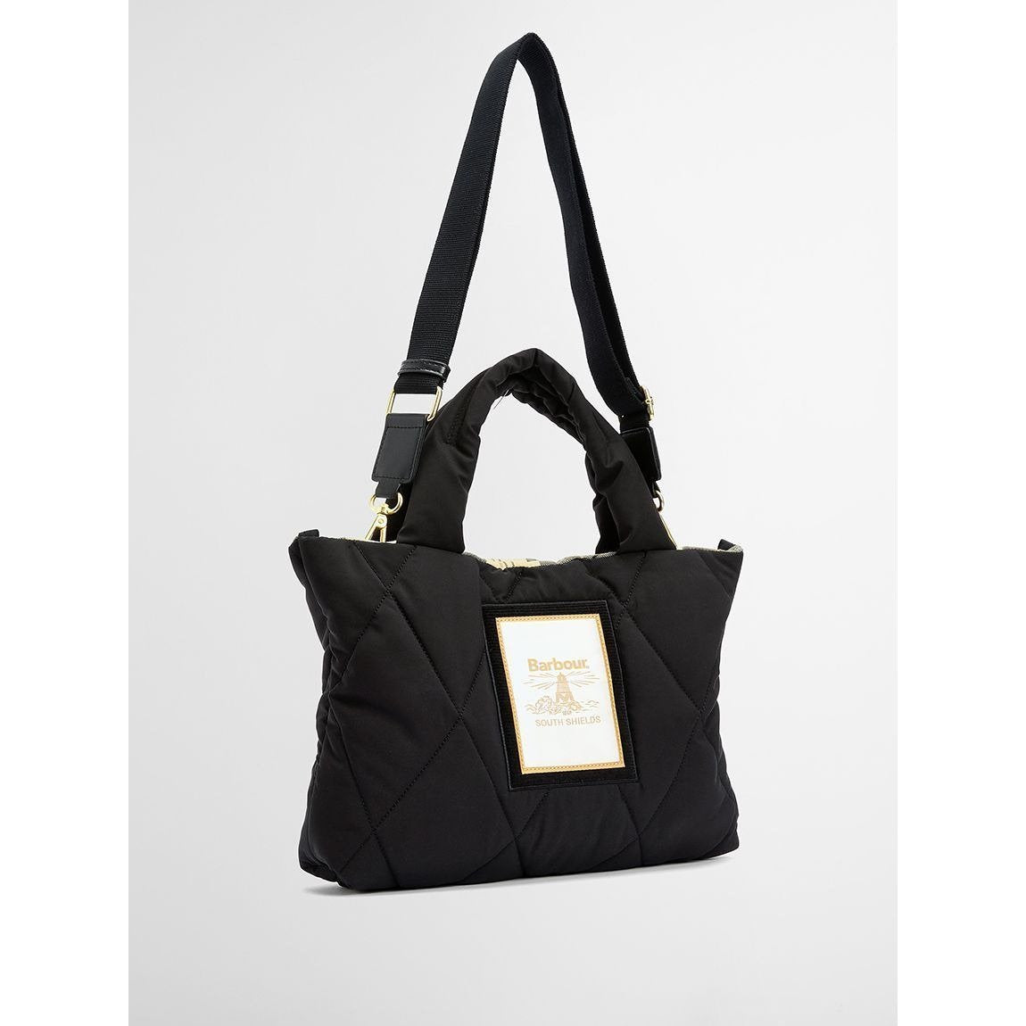 Barbour mariah mini qulted tote bag black