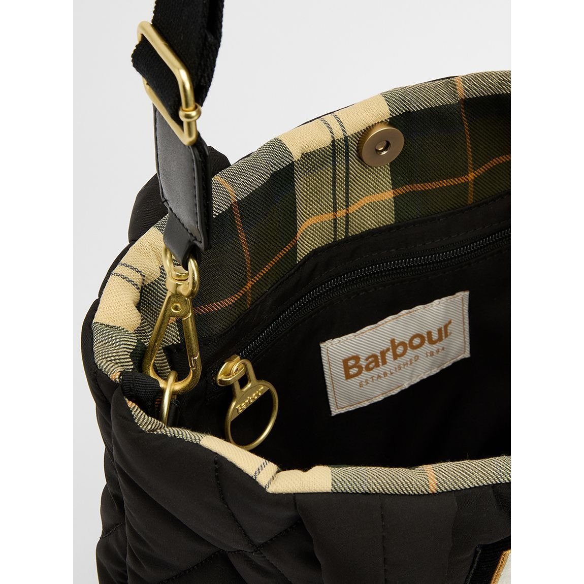 Barbour mariah mini qulted tote bag black