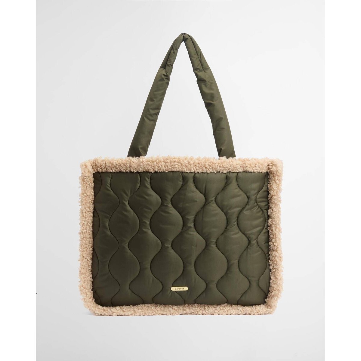 Barbour marnie quilted tote bag olive