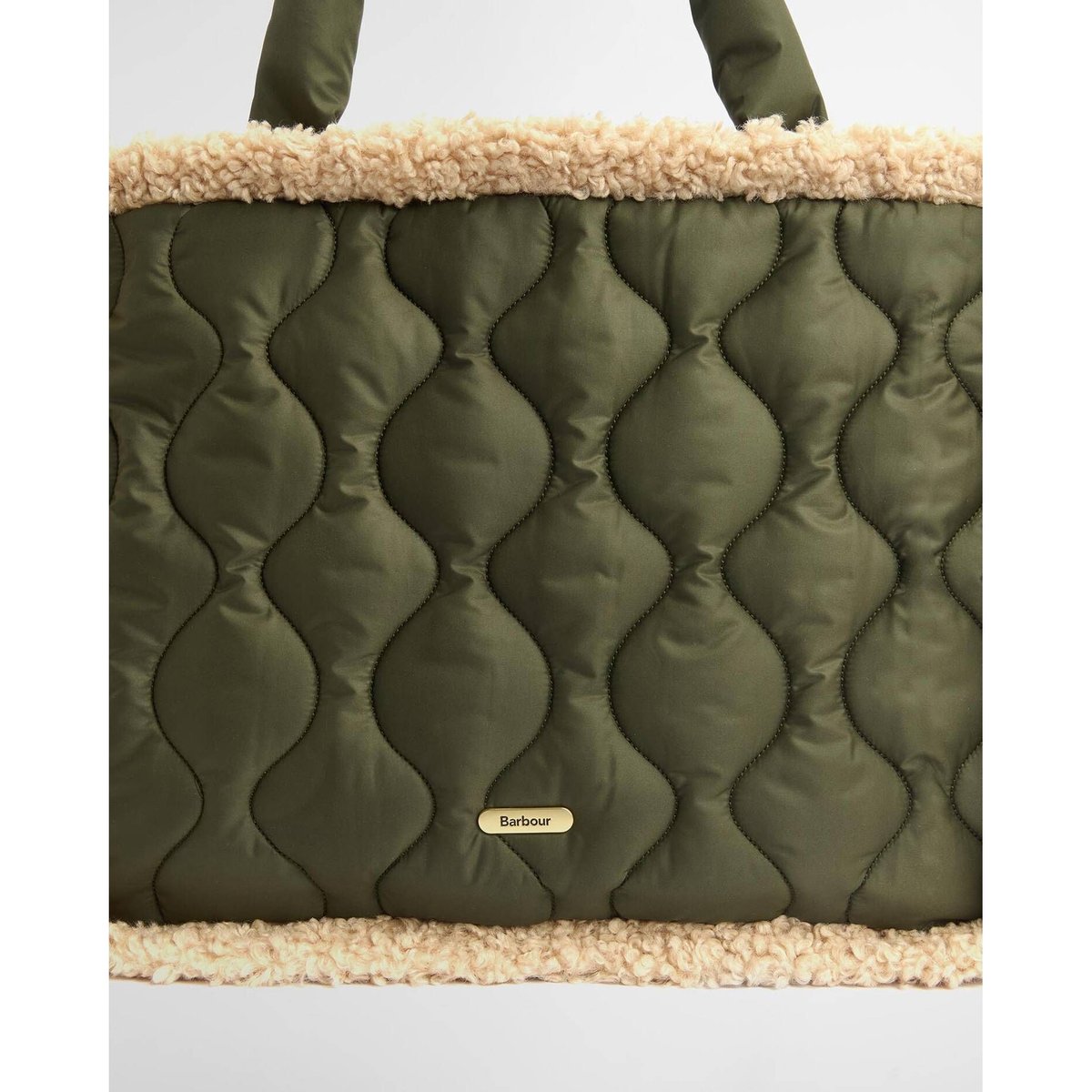 Barbour marnie quilted tote bag olive