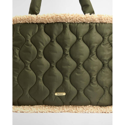 Barbour marnie quilted tote bag olive