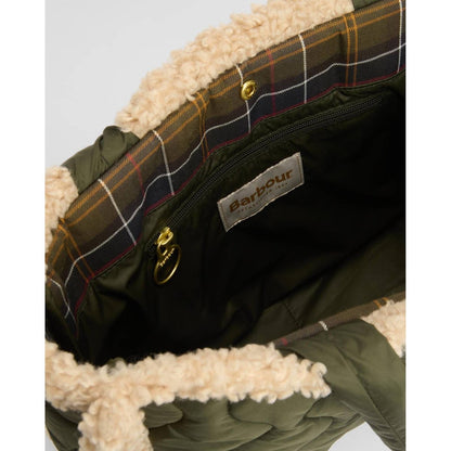 Barbour marnie quilted tote bag olive