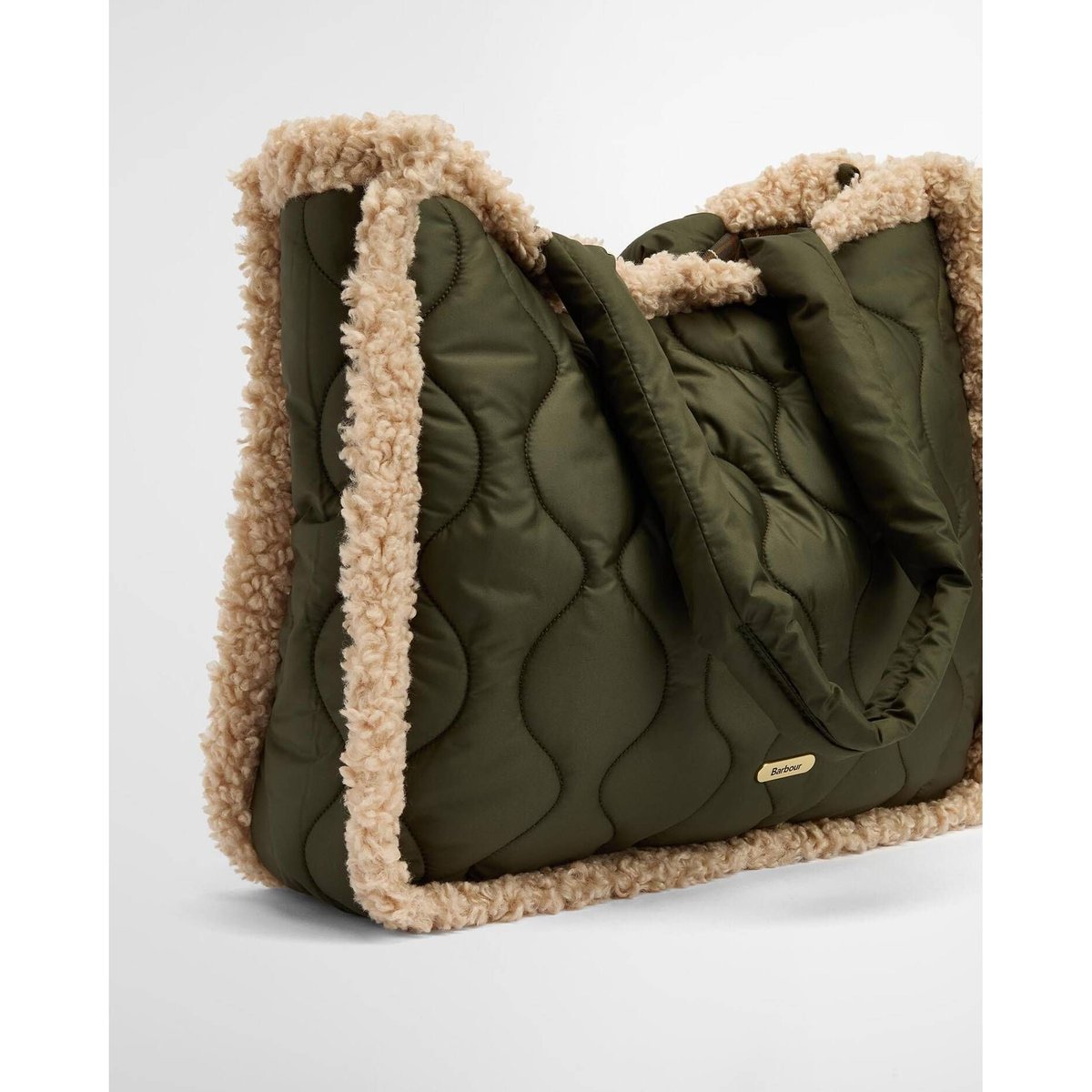 Barbour marnie quilted tote bag olive