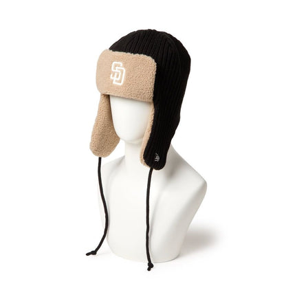 NEW ERA KNIT TRAPPER SADPAD RIB KNIT BLK
