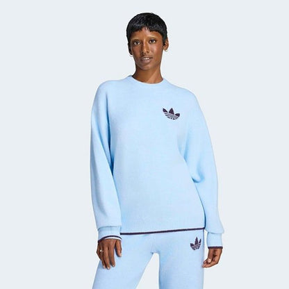adidas originals ESS KNIT CREW ｸﾘｱｽｶｲ/ﾉｰﾌﾞﾙﾚｯﾄﾞ