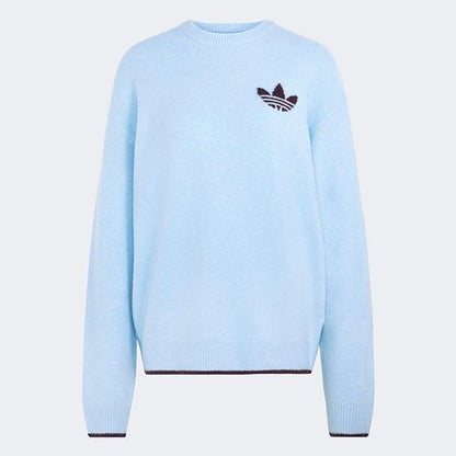 adidas originals ESS KNIT CREW ｸﾘｱｽｶｲ/ﾉｰﾌﾞﾙﾚｯﾄﾞ