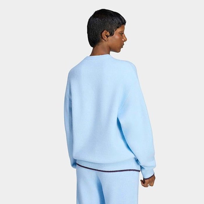 adidas originals ESS KNIT CREW ｸﾘｱｽｶｲ/ﾉｰﾌﾞﾙﾚｯﾄﾞ