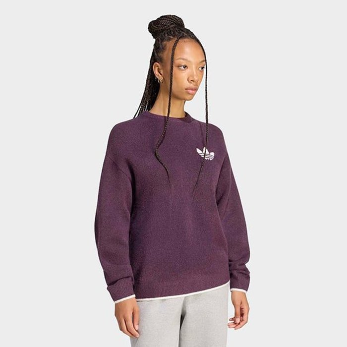 adidas originals ESS KNIT CREW ﾉｰﾌﾞﾙﾚｯﾄﾞ/ｸﾘｰﾑﾎﾜｲﾄ
