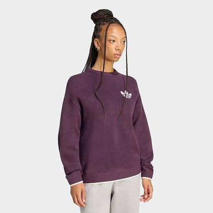 adidas originals ESS KNIT CREW ﾉｰﾌﾞﾙﾚｯﾄﾞ/ｸﾘｰﾑﾎﾜｲﾄ