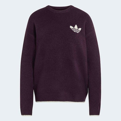 adidas originals ESS KNIT CREW ﾉｰﾌﾞﾙﾚｯﾄﾞ/ｸﾘｰﾑﾎﾜｲﾄ