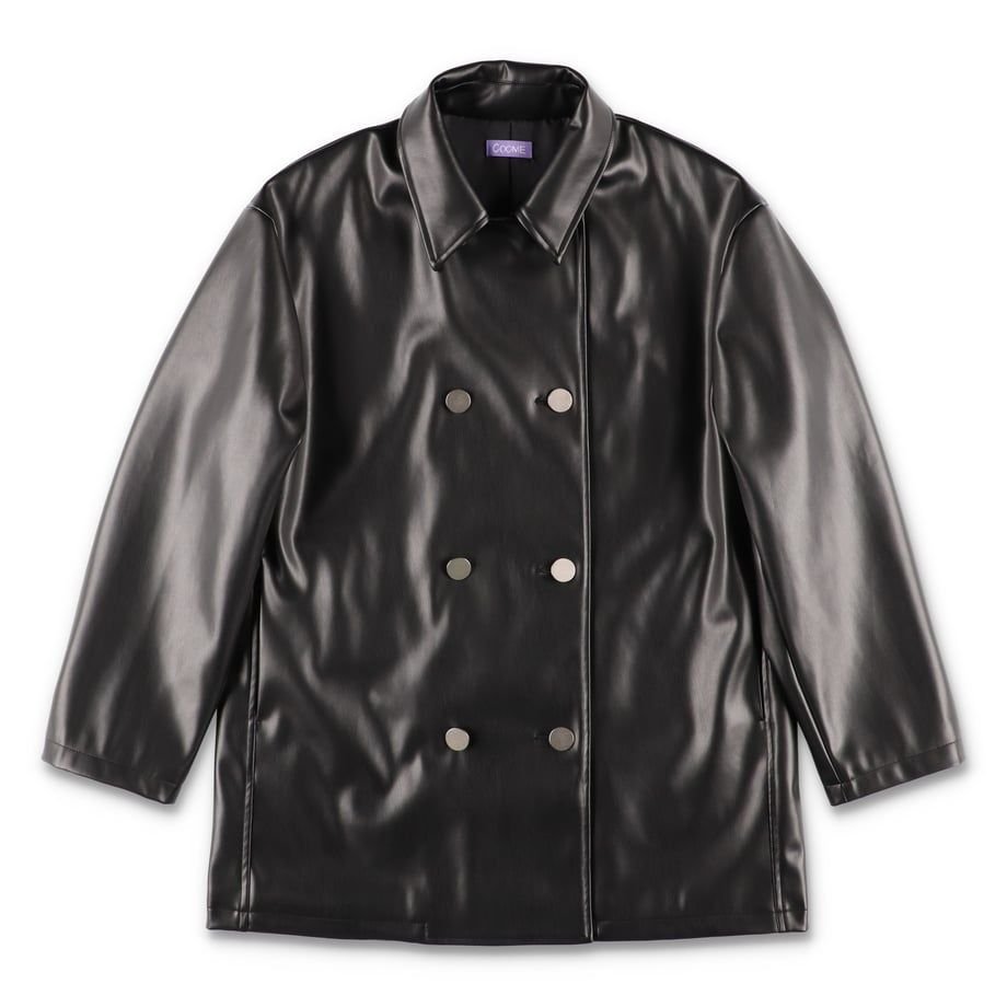 COOME LEATHER JACKET BLACK
