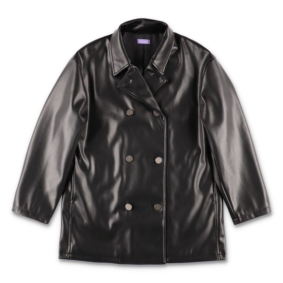 COOME LEATHER JACKET BLACK