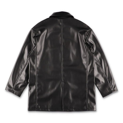 COOME LEATHER JACKET BLACK