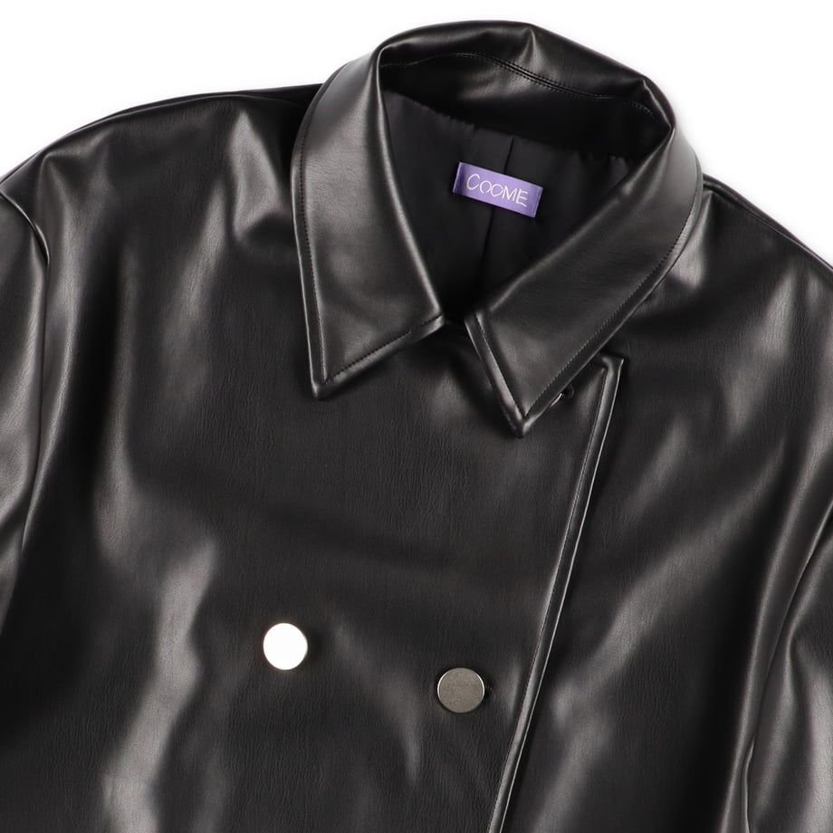 COOME LEATHER JACKET BLACK