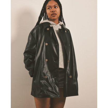 COOME LEATHER JACKET BLACK