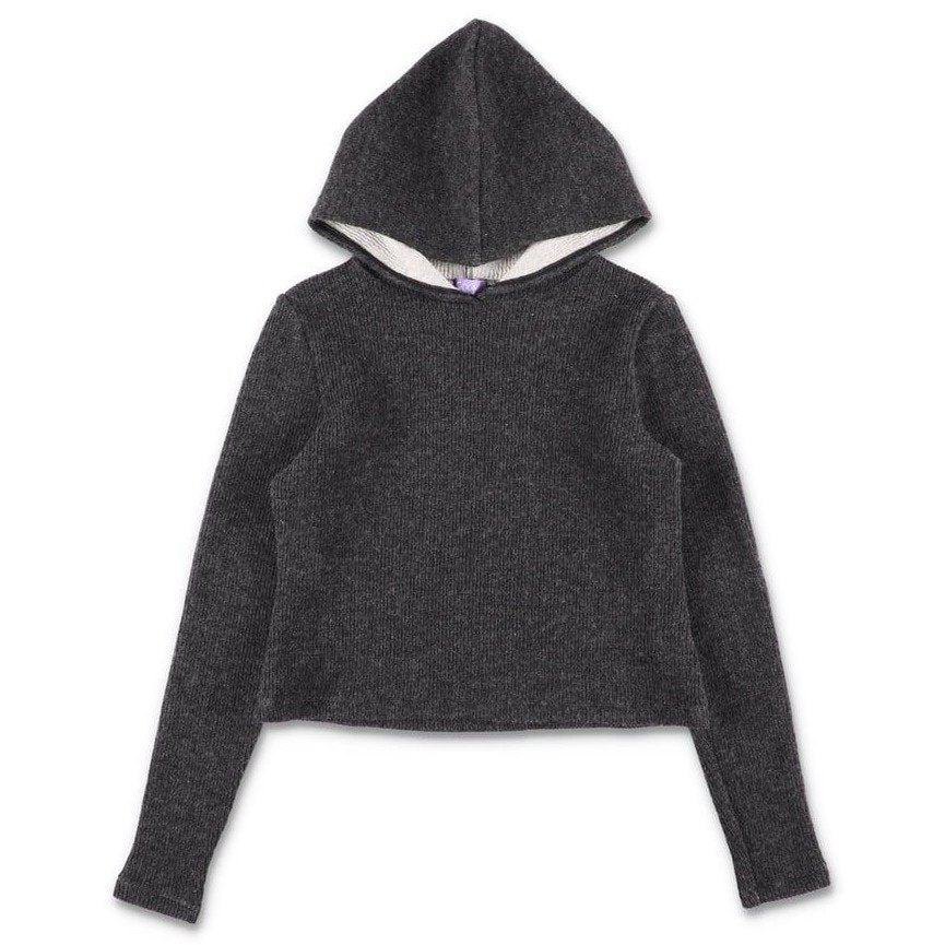 COOME KNIT HOODIE DARK GREY
