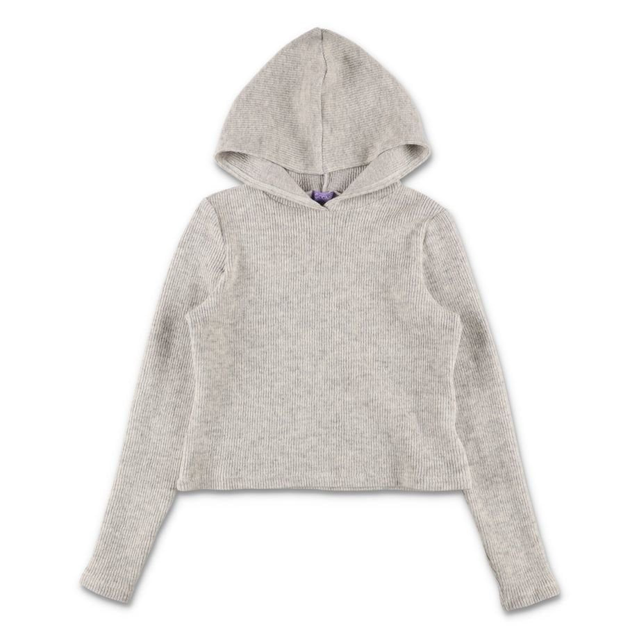 COOME KNIT HOODIE LIGHT GREY