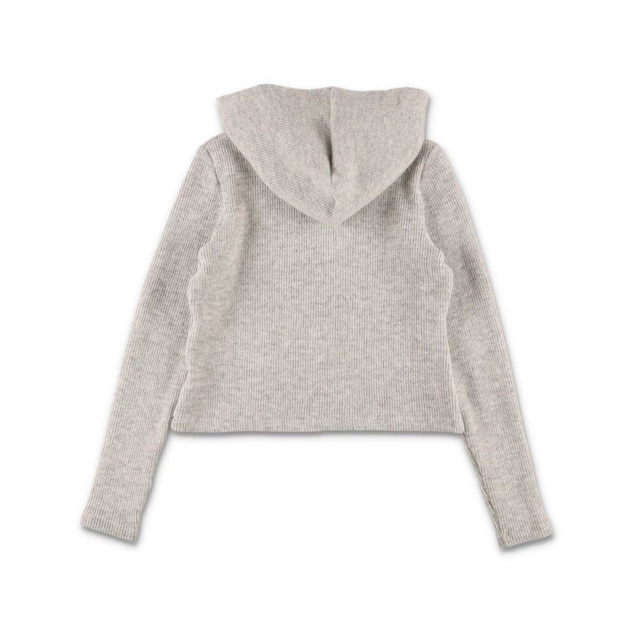 COOME KNIT HOODIE LIGHT GREY
