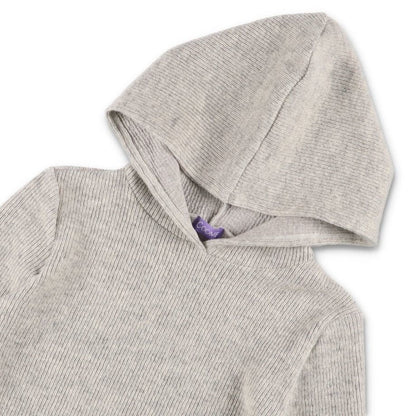COOME KNIT HOODIE LIGHT GREY