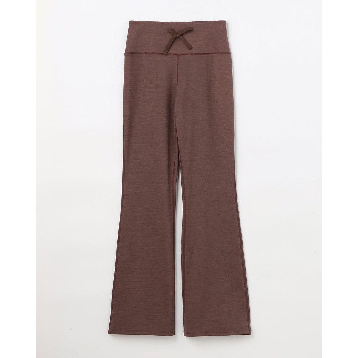 SUPER.NATURAL JP 220 Wool Ponte High-waist Flare Pants Cocoa Brown