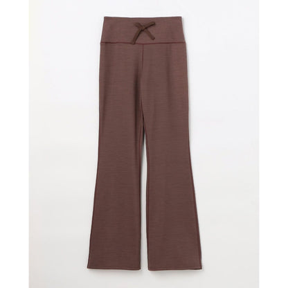 SUPER.NATURAL JP 220 Wool Ponte High-waist Flare Pants Cocoa Brown