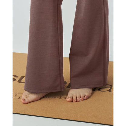SUPER.NATURAL JP 220 Wool Ponte High-waist Flare Pants Cocoa Brown