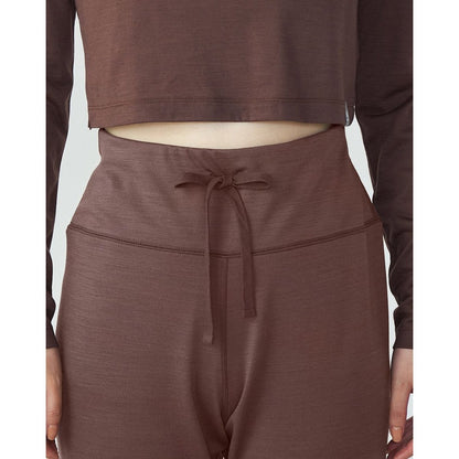 SUPER.NATURAL JP 220 Wool Ponte High-waist Flare Pants Cocoa Brown